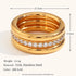 PVD Coated Real Gold Plated 18K Gold Geometric Titanium Steel Waterproof Non Tarnish Rings