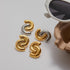 PVD Coated Real Gold Plated S Shape Steel Elegant Lady Classic Style Waterproof Non Tarnish Earrings