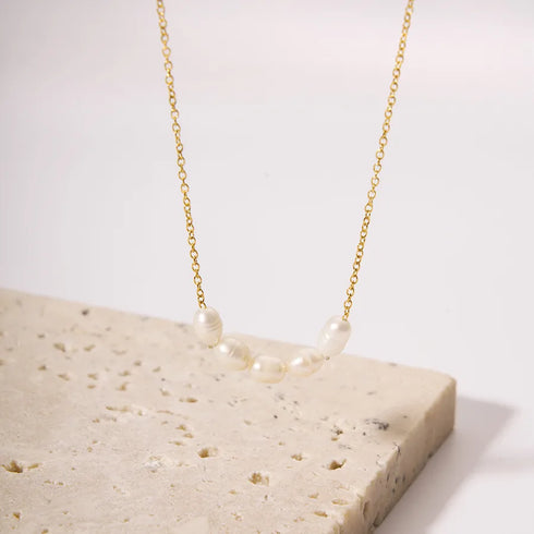 PVD Coated Real Gold Plated 18K Gold Round 304 Stainless Steel Simple Style Waterproof Non Tarnish 304 Stainless Steel Pendant Necklace