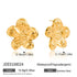 Women's Style - Vintage Style / 18K Gold 304 Stainless Steel Vacuum Electroplated Flower Earrings Pair
