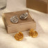 Spiral Stainless Steel 18K Gold Plated Ear Studs