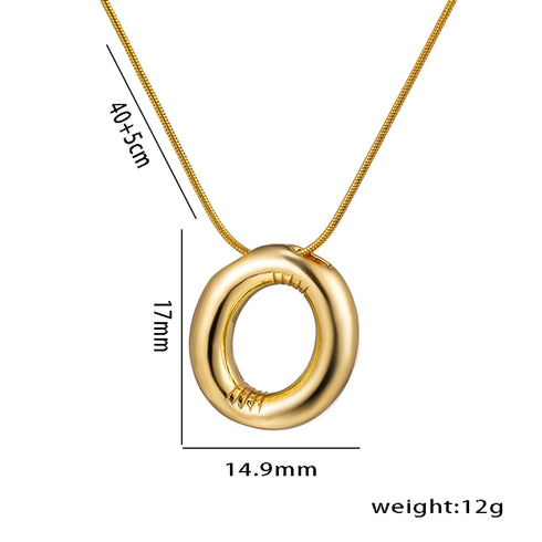 Initial stainless steel plating 18k gold plated necklace