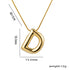 Initial stainless steel plating 18k gold plated necklace