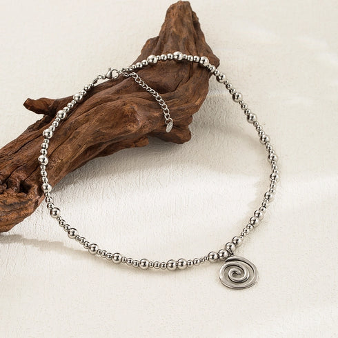 Solid color 18k gold plated beaded necklaces