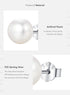 Freshwater pearl sterling silver ear studs