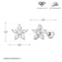 Elegant S925 Sterling Silver Screw Back Stud Earrings With Embedded Zircon Flowers Unique Design Luxury Feelings Women's Jewelry