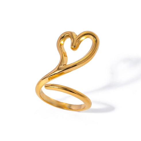 304 Heart Shape Rings 18k