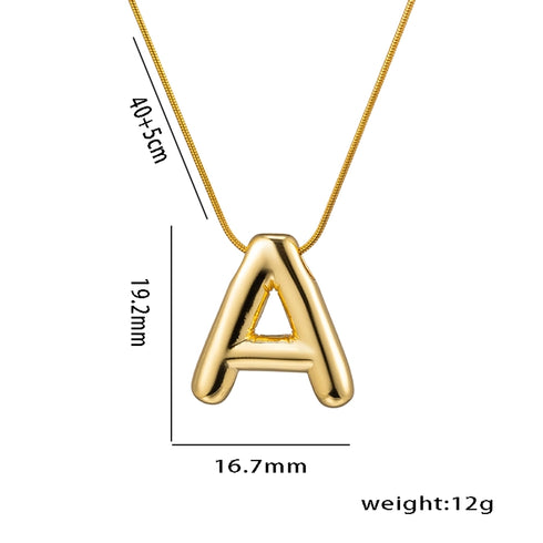 Initial stainless steel plating 18k gold plated necklace