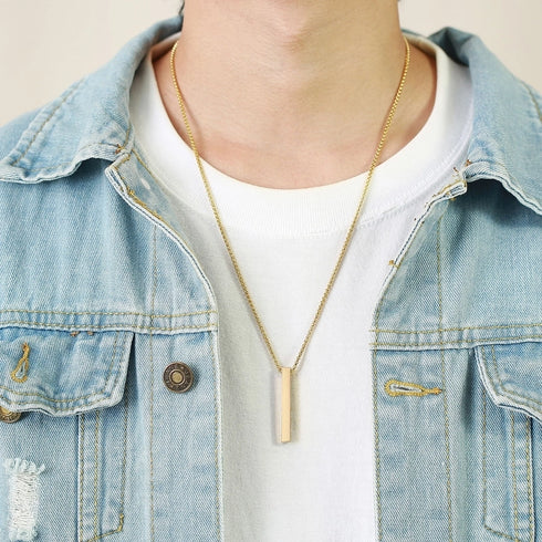 Three-dimensional Cross Pendant Necklace