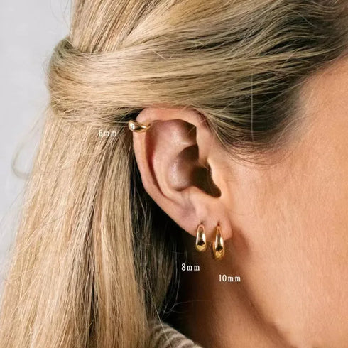 1 Set 925 Sterling Silver Solid Color K Gold Plated White Gold Plated Earrings