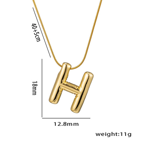 Initial stainless steel plating 18k gold plated necklace