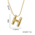 Initial stainless steel plating 18k gold plated necklace