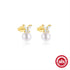 1 Pair 925 Sterling Silver Opal Pearl Zircon 925 Sterling Silver Earrings Flower Butterfly Drop Earrings Ear Studs