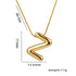 Initial stainless steel plating 18k gold plated necklace