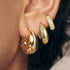 Luxury Zircon Earring Set Tiktok Ins Style Round Shape Gold Plated Copper Jewelry For Party And Daily Use