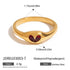 PVD Coated Real Gold Plated Apple 316 Stainless Steel Casual Modern Style Commute Waterproof Non Tarnish Rings