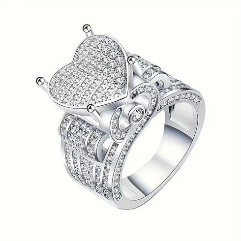 Jewelry Hip-Hop Retro Geometric Copper Zircon Rings