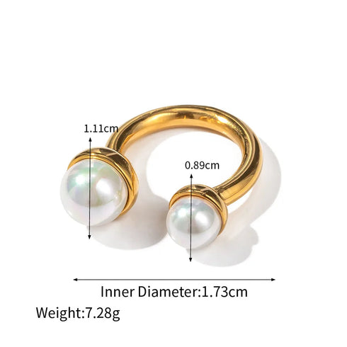 U Shape 304 Stainless Steel Plating Open Rings