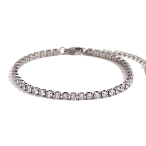 Tennis Stainless Steel 18K Gold Plated zircon bracelet