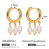 1 Pair Casual Vacation Simple Style Pearl 304 Stainless Steel PVD Coated Drop Earrings