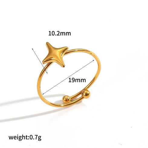 Elegant Stainless Steel Ring With Diamond And Zircon For Women Non-Fading Luxury Style Geometric Pattern Gold Plated Craft