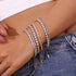 Tennis Stainless Steel 18K Gold Plated zircon bracelet
