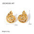 1 Pair IG Style Shell 316 Stainless Steel 18K Gold Plated Ear Studs