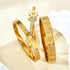 Elegant Fashion Simple High-end Geometric Four-leaf Flower Small Daisy Flower Inlaid Zircon Stainless Steel 18k Gold Plated Women's Bracelet All Seasons