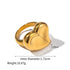 Jewelry Simple Style Heart Shape 304 Stainless Steel Plating Rings