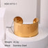 Exaggerated Style Fashion Stainless Steel Bracelet Plated 18K Gold Geometric Texture Luxury Hand Jewelry