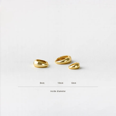 Gina 925 Sterling Silver Thickened Hoop Earrings Style For Round Faces Geometric Design Vintage French Fashion