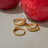 PVD Coated Real Gold Plated Apple 316 Stainless Steel Casual Modern Style Commute Waterproof Non Tarnish Rings