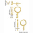 1 Set Classic Style Geometric Inlay Brass Zircon 18K Gold Plated Drop Earrings Ear Studs