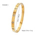 Elegant Fashion Simple High-end Geometric Four-leaf Flower Small Daisy Flower Inlaid Zircon Stainless Steel 18k Gold Plated Women's Bracelet All Seasons