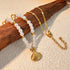 Pearl Retro Vacation Classic Style Tortoise Sun Scallop Necklaces
