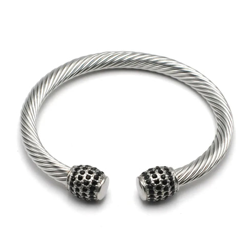 Twisted Cable Bracelet Cable Wire Bangles Stainless Steel