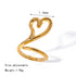 304 Heart Shape Rings 18k