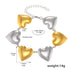 Heart Shape Stainless Steel 18K Gold Plated cute girls