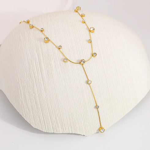 Gypsophila Inlaid Diamond Heart Chain