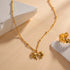 Bow Plating Pendant Necklace