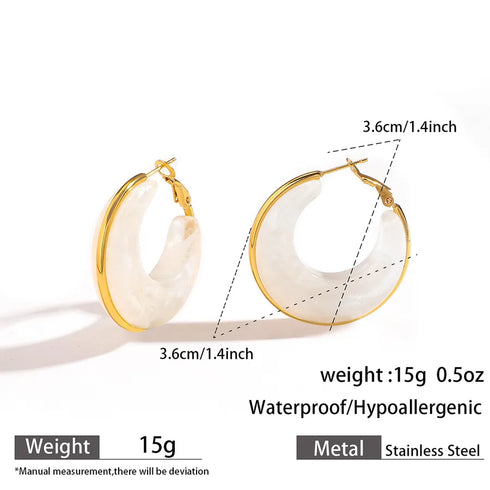 Titanium Steel Earrings 316L Stainless Steel Earring Circle Multi-Functional Quality Suitable For Commuting And Casual Occasions