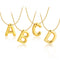 Initial stainless steel plating 18k gold plated necklace