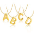 Initial stainless steel plating 18k gold plated necklace