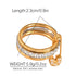 Multi-Layered Diamond Embedded Ring With Golden Circle Buckle Fashionable Style Elegant And Exaggerated Luxury For Women