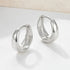 1 Set 925 Sterling Silver Solid Color K Gold Plated White Gold Plated Earrings