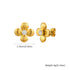 Shiny Zircon Butterfly Knot Flower Stud Earrings Women's Elegant Stainless Steel Jewelry Fashionable Minimalist Style