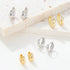 1 Set 925 Sterling Silver Solid Color K Gold Plated White Gold Plated Earrings