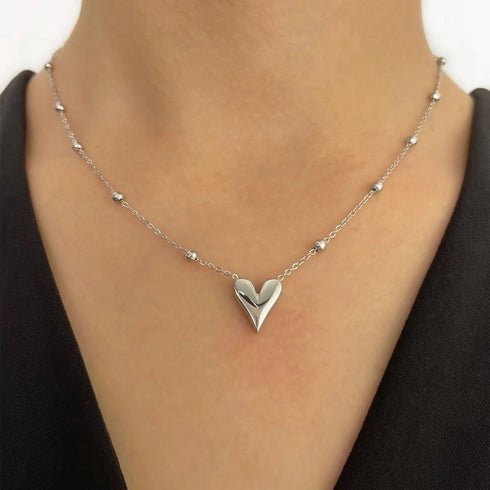 18K Gold Plated Sweet Heart Shape Pendant Necklace