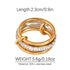 Multi-Layered Diamond Embedded Ring With Golden Circle Buckle Fashionable Style Elegant And Exaggerated Luxury For Women