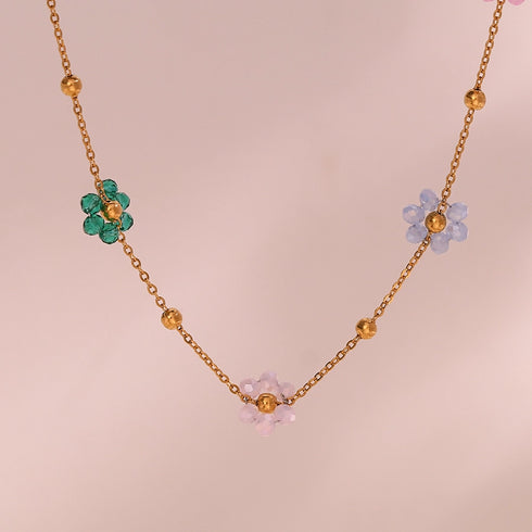 18K Gold Plated Beaded Plating Necklace